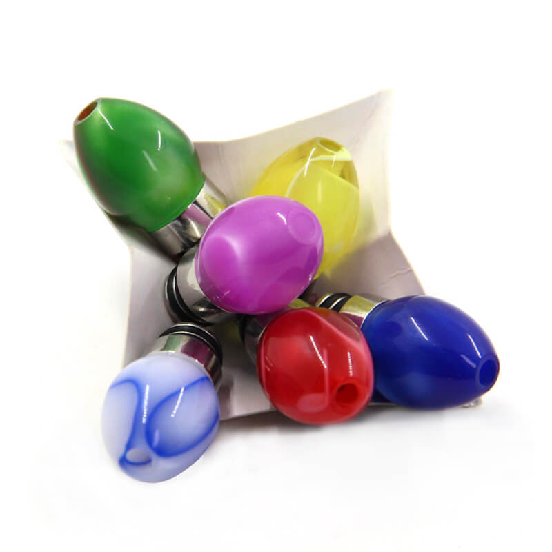 510 Drip tips Acrylic and Stainless steel bulb shape e cig atomizer Drip tips 