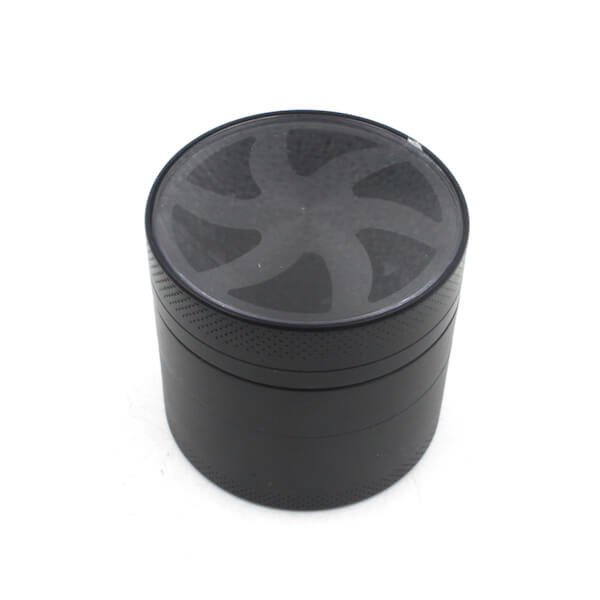 Herb Grinders 40mm Zinc Alloy Grinders With Clear Top Window Lighting Tooth 4 Parts