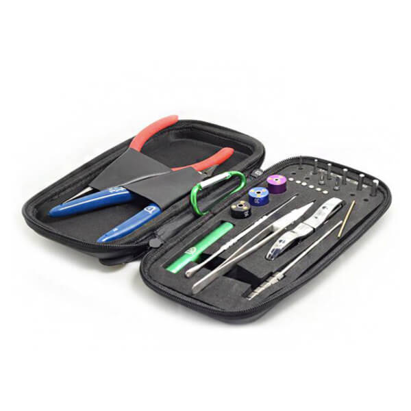 Mini Ecig Coil Master Jig Tweezer Pliers Allen Key DIY Tool Bag Kit Pocket For Packing Electronic Cigarette Accessories 