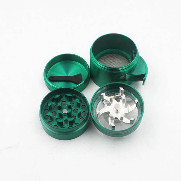 Side Window and Handle Grinders 40mm Diameter Grinder Zinc Alloy Herb Spice Crusher 4 Layer