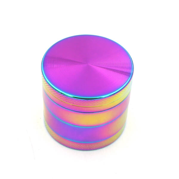 Zinc Alloy Grinder 4 Layer 50mm rainbow Dazzle Color Tobacco Herb Spice Crusher 