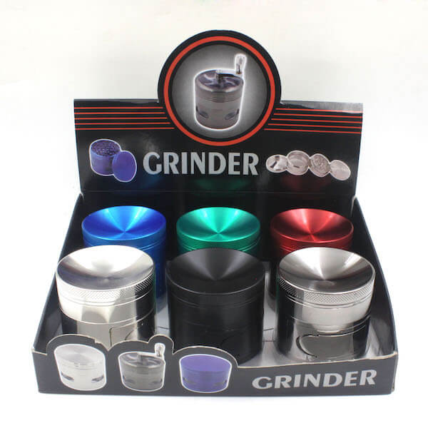 Zinc Alloy Grinder 4 Layer Concave Bowl Cover 63mm Cabinet Door Tobacco Herb Spice Crusher 