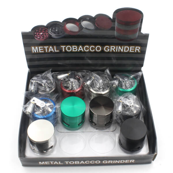 Zinc Alloy Grinder 4 Layer flat top 40mm Side window grinder Tobacco Grinders