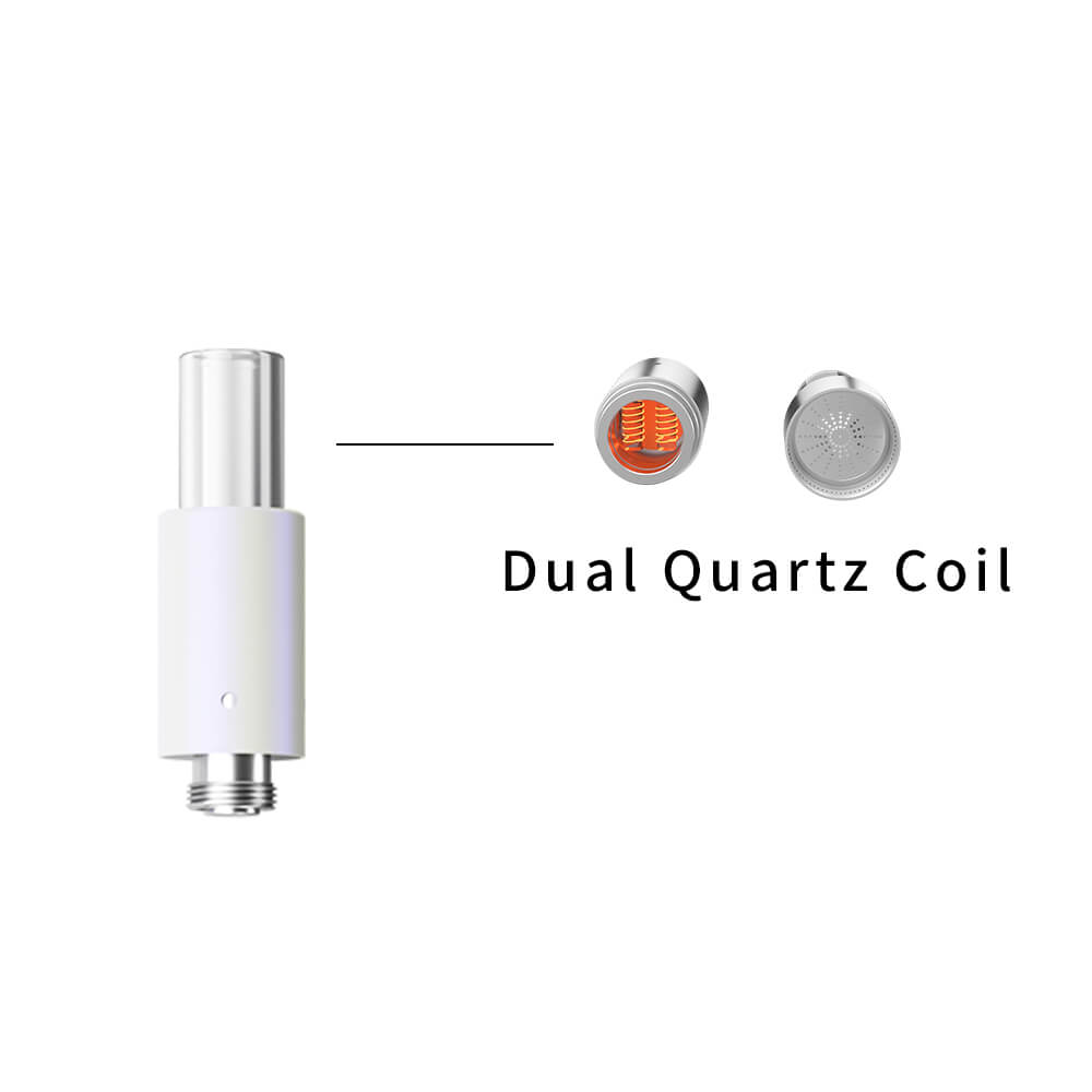 2020 TMEICG Dab Twist Wax Vaporizer kit variable voltage 3.3-4.8V Preheating with dual quartz coil wax vape slim pen01
