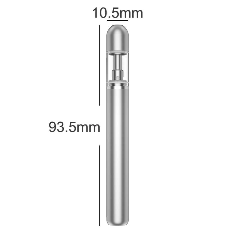 TMECIG TM-D20 No Heavy Metal Rechargable Disposable CBD-THC vape pen size 10.5-93.5mm